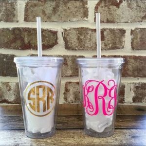 Custom monogram tumbler for @leila6166